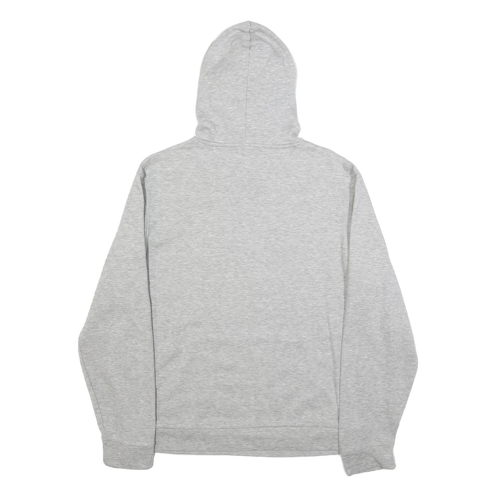 ADIDAS Mens Grey Pullover Hoodie M Cotton Blend Casual Sportswear Sweatshirt