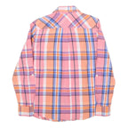 TOMMY HILFIGER Womens Pink & Orange Checked Shirt S Classic Fit Casual