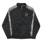 REEBOK Mens Black Grey NFL Track Jacket XL Polyester Blend Zip Sportswear