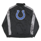 REEBOK Mens Black Grey NFL Track Jacket XL Polyester Blend Zip Sportswear