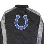 REEBOK Mens Black Grey NFL Track Jacket XL Polyester Blend Zip Sportswear