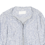 SCERVINO Womens Blue Cotton Blend Jacket S Woven Plain Stylish Elegant
