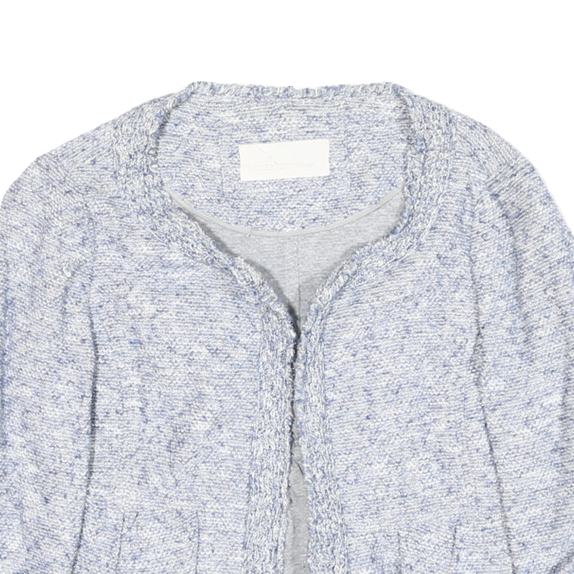 SCERVINO Womens Blue Cotton Blend Jacket S Woven Plain Stylish Elegant