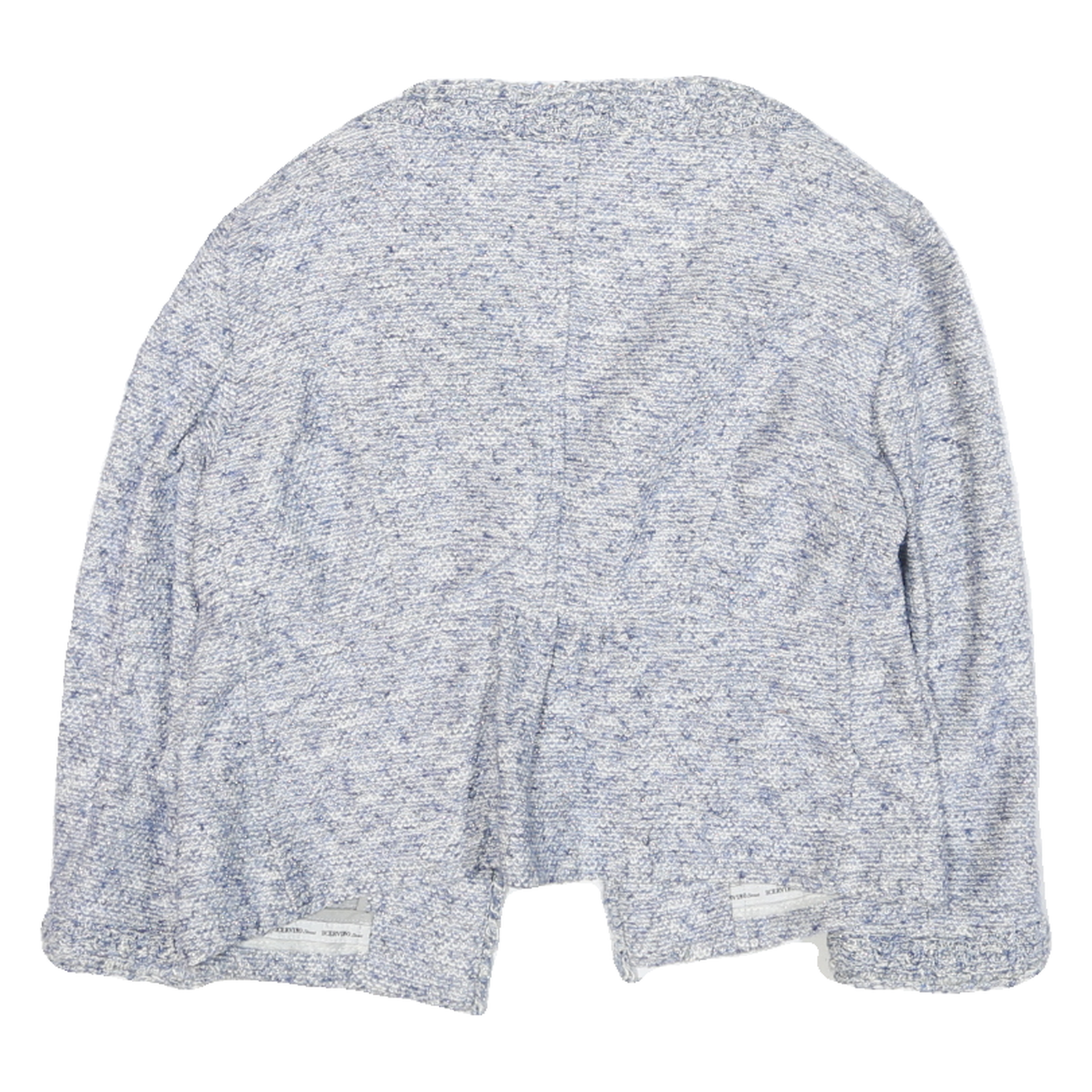 SCERVINO Womens Blue Cotton Blend Jacket S Woven Plain Stylish Elegant