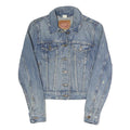 LEVI'S Womens Blue Denim Jacket XS Cotton Blend Button Closure Classic