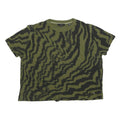 TED BAKER Womens Green & Black Printed T Shirt Short Sleeve Round Neck L Casual