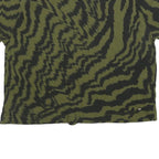 TED BAKER Womens Green & Black Printed T Shirt Short Sleeve Round Neck L Casual