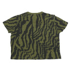 TED BAKER Womens Green & Black Printed T Shirt Short Sleeve Round Neck L Casual