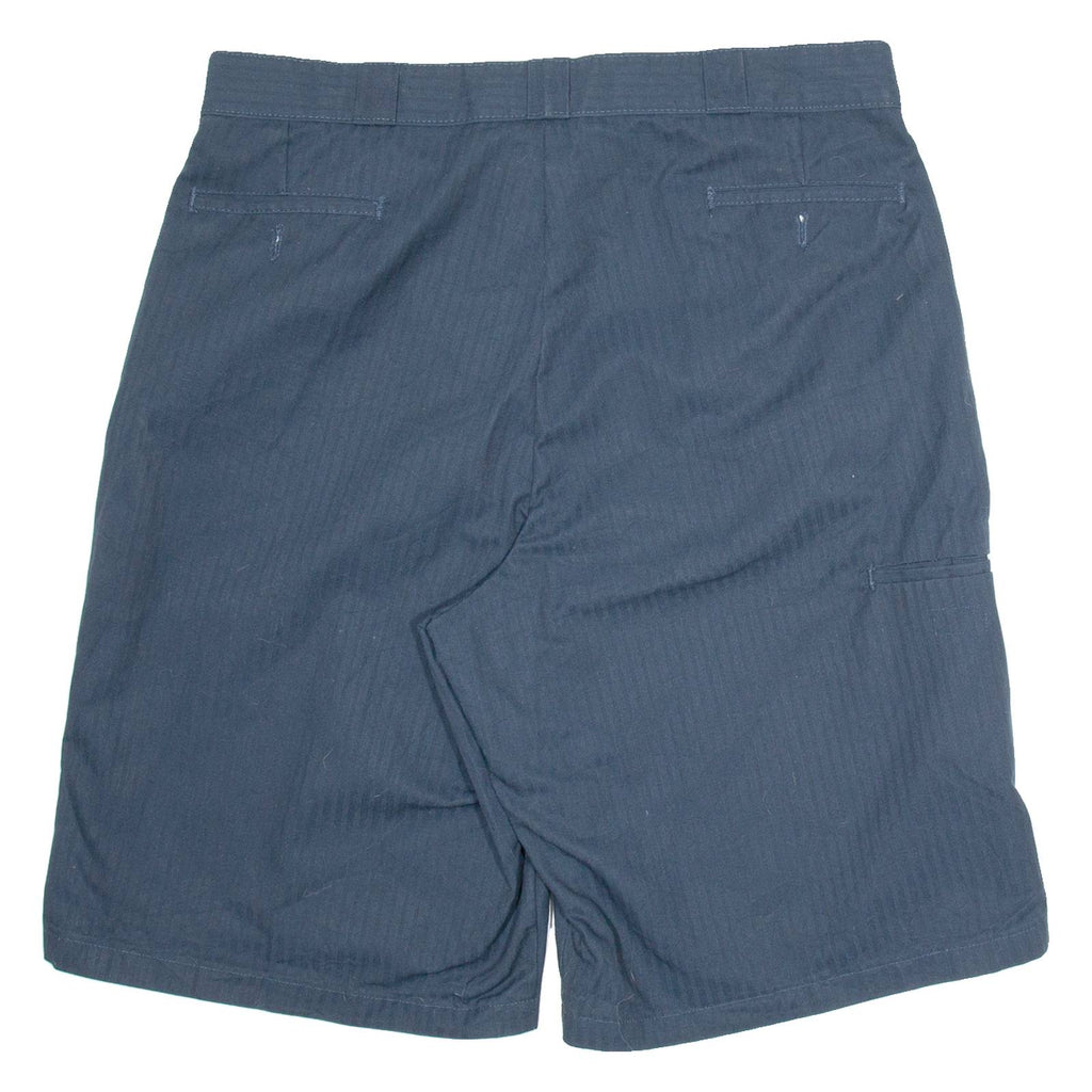 DICKIES Mens Workwear Shorts Blue Relaxed Striped 2XL W40