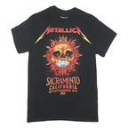 METALLICA Mens Black Graphic T-Shirt S Short Sleeve Crew Neck Band Merchandise