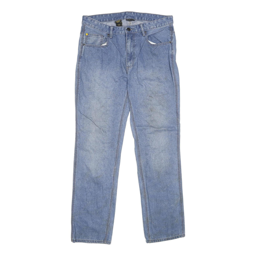 CAT Mens Light Blue Regular Fit Straight Denim Jeans W34 L32 Workwear