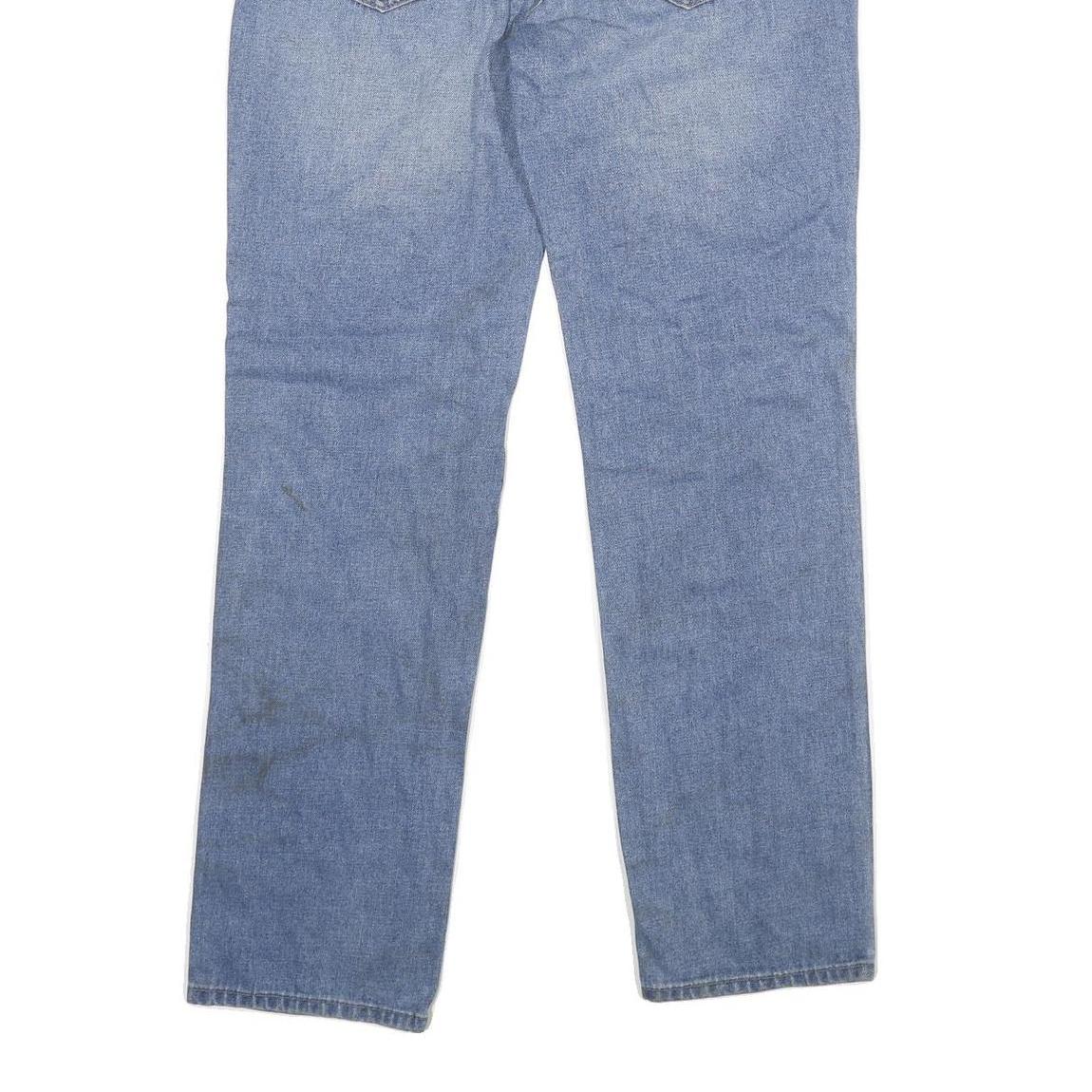 CAT Mens Light Blue Regular Fit Straight Denim Jeans W34 L32 Workwear