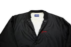 HOLLOWAY Mens Black & Red Varsity Jacket M Nylon Button Bomber Retro