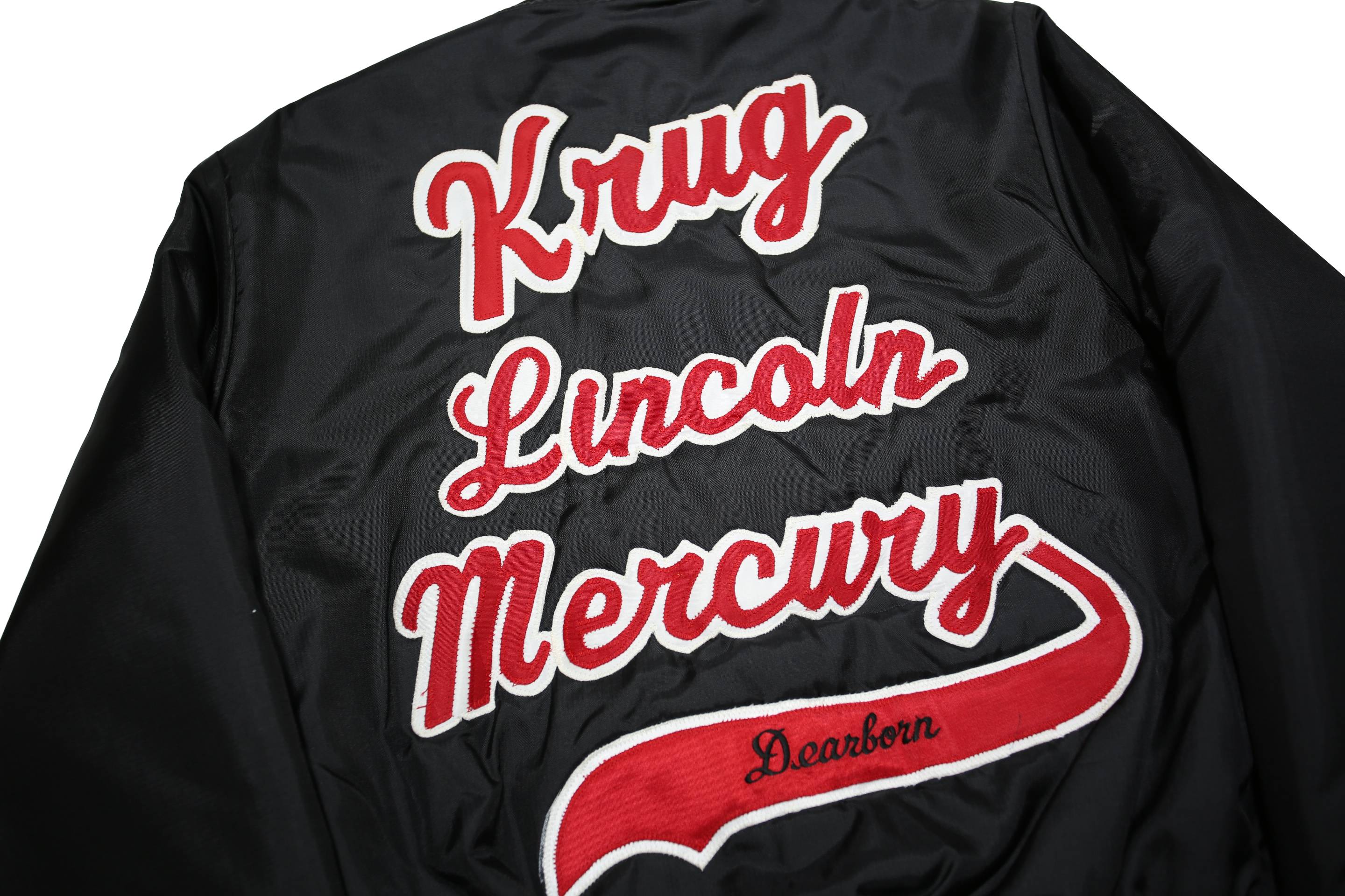 HOLLOWAY Mens Black & Red Varsity Jacket M Nylon Button Bomber Retro
