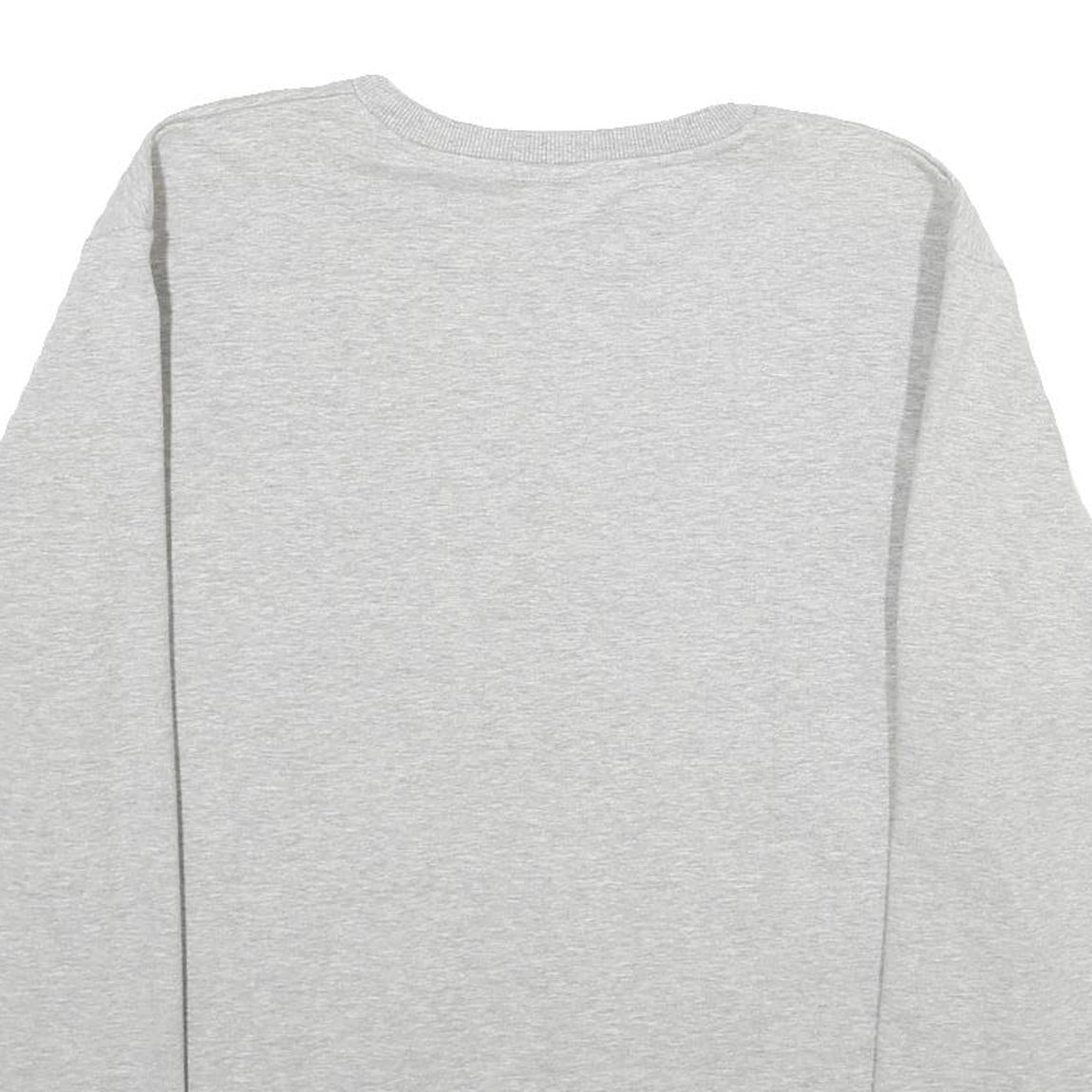 ELLESSE Mens Grey Crew Neck L Cotton Blend Sweatshirt Logo Printed