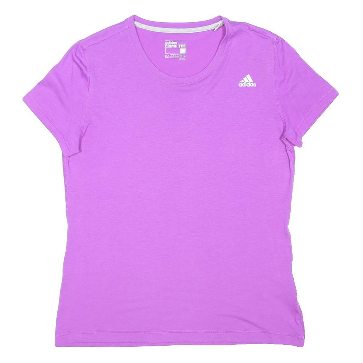 ADIDAS Womens Purple Classic T-Shirt L Short Sleeve Round Neck Cotton Blend