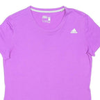 ADIDAS Womens Purple Classic T-Shirt L Short Sleeve Round Neck Cotton Blend