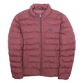 FILA Womens Maroon Synthetic Puffer Jacket S Woven Zip Up Lightweight