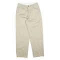 NAUTICA Mens Relaxed Beige Cotton Blend Trousers W30 L32 Zip Classic Straight