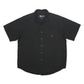 CHAPS RALPH LAUREN Mens Black Classic Fit Cotton Shirt XL Casual Short Sleeve