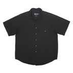 CHAPS RALPH LAUREN Mens Black Classic Fit Cotton Shirt XL Casual Short Sleeve
