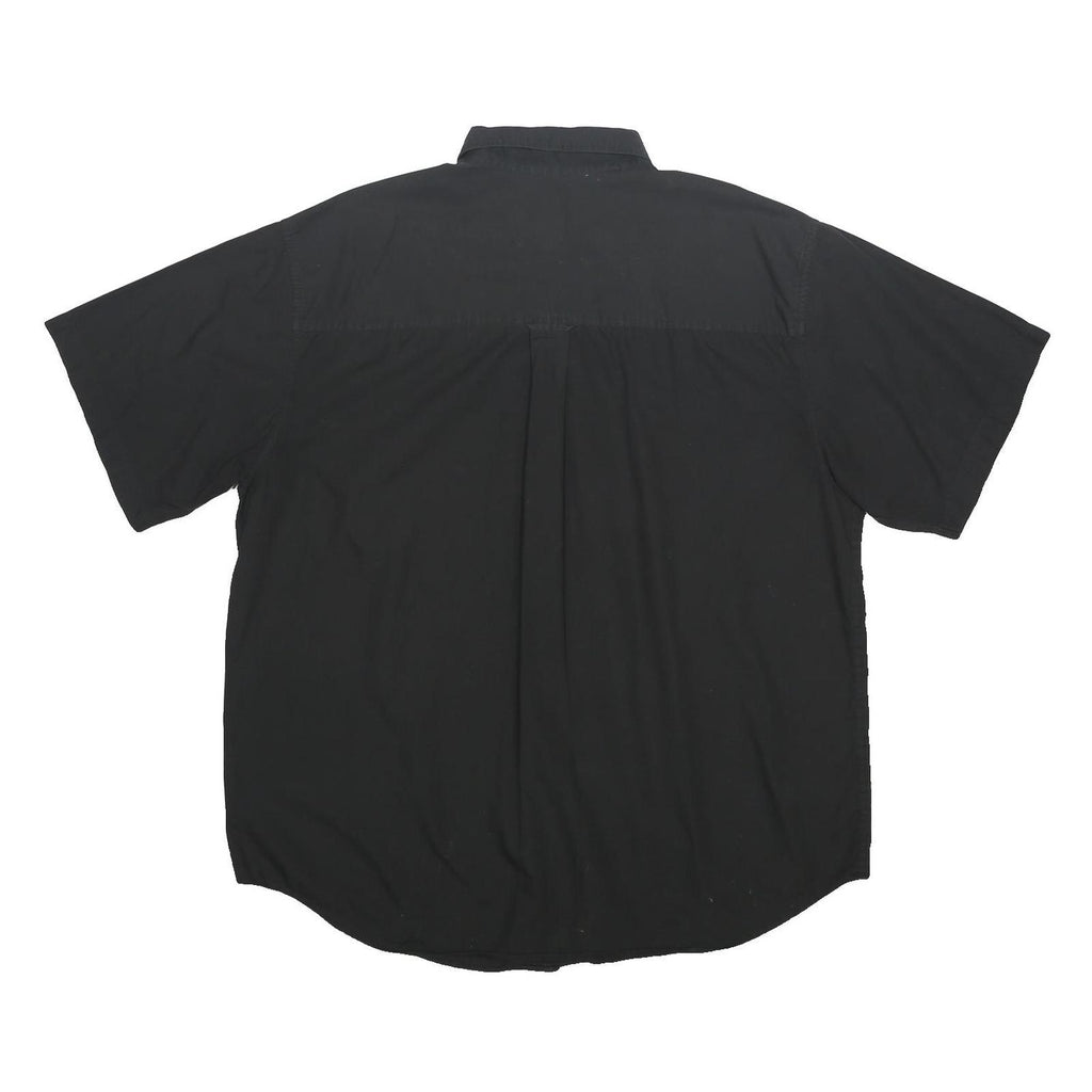 CHAPS RALPH LAUREN Mens Black Classic Fit Cotton Shirt XL Casual Short Sleeve