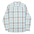 LEVI'S Mens Blue & Grey Check Shirt L Cotton Blend Long Sleeve Casual