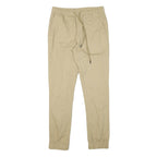 Womens Beige Regular Fit Drawstring Cotton Blend Trousers W29 L30 Casual Comfort