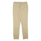 Womens Beige Regular Fit Drawstring Cotton Blend Trousers W29 L30 Casual Comfort