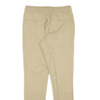 Womens Beige Regular Fit Drawstring Cotton Blend Trousers W29 L30 Casual Comfort