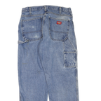 DICKIES Mens Regular Fit Light Blue Denim Jeans W32 L28 Workwear Zip Closure
