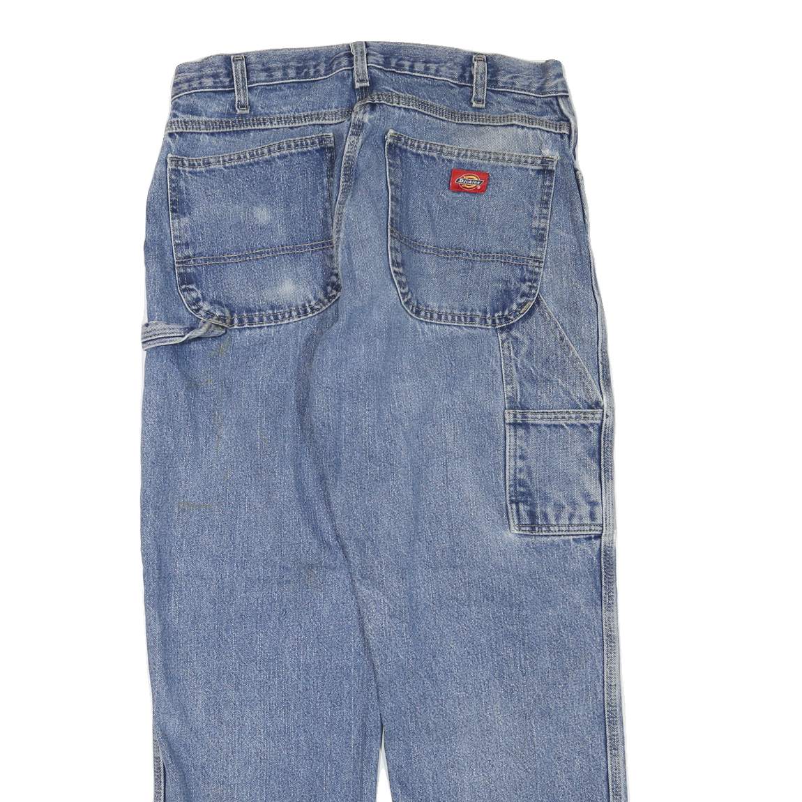 DICKIES Mens Regular Fit Light Blue Denim Jeans W32 L28 Workwear Zip Closure