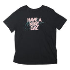 NIKE Mens Black Have A Nike Day Graphic T-Shirt L Short Sleeve Crew Neck