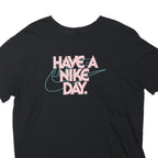 NIKE Mens Black Have A Nike Day Graphic T-Shirt L Short Sleeve Crew Neck