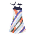M&S Womens Multi-Colour Striped Maxi Dress Polyester Blend Sleeveless UK 10