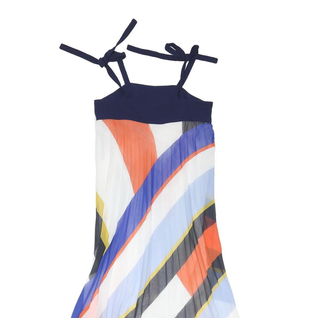 M&S Womens Multi-Colour Striped Maxi Dress Polyester Blend Sleeveless UK 10