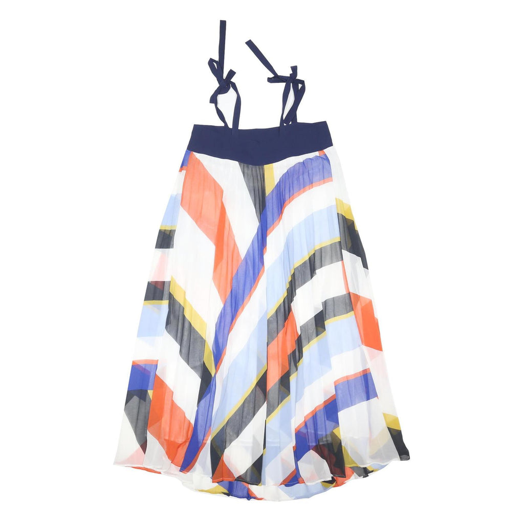 M&S Womens Multi-Colour Striped Maxi Dress Polyester Blend Sleeveless UK 10
