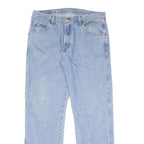 WRANGLER Mens Regular Fit Blue Denim Jeans W36 L32 Classic Zip Closure