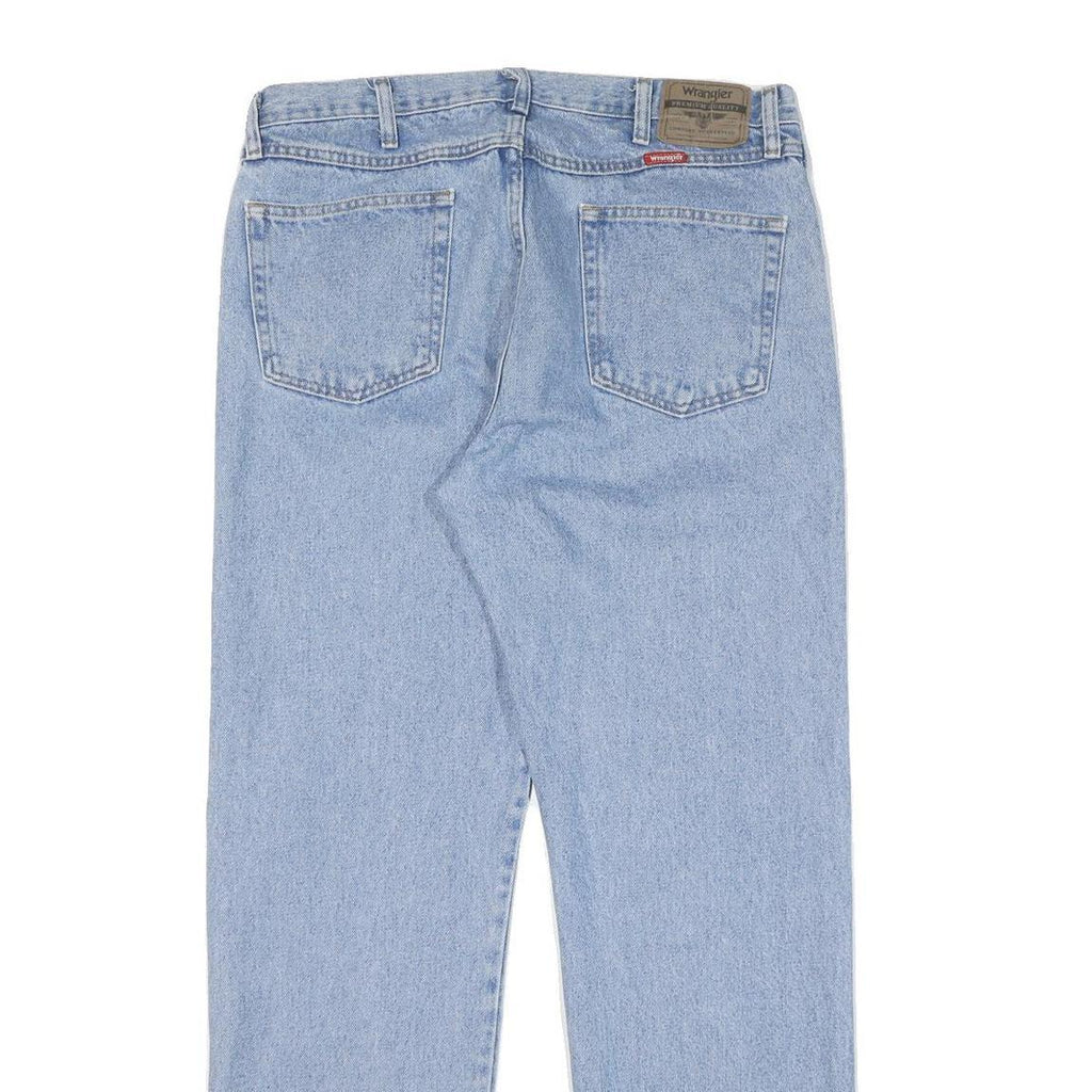 WRANGLER Mens Regular Fit Blue Denim Jeans W36 L32 Classic Zip Closure