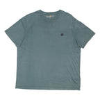 TIMBERLAND Mens Blue Graphic T-Shirt 2XL Short Sleeve Crew Neck Classic Cotton