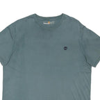 TIMBERLAND Mens Blue Graphic T-Shirt 2XL Short Sleeve Crew Neck Classic Cotton