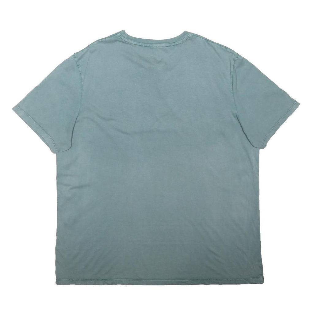 TIMBERLAND Mens Blue Graphic T-Shirt 2XL Short Sleeve Crew Neck Classic Cotton