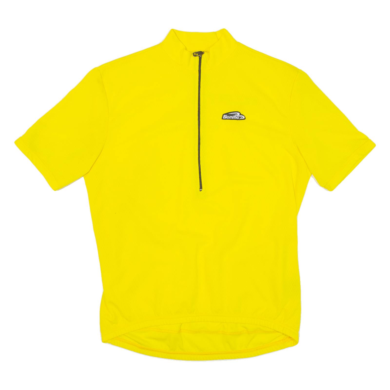 Cycling Mens Jersey Yellow 1/2 Zip L