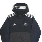ADIDAS Mens Navy & Dark Grey Casual Zip Up Hoodie M Cotton