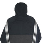 ADIDAS Mens Navy & Dark Grey Casual Zip Up Hoodie M Cotton