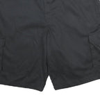 DICKIES Mens Black Cargo Shorts 2XL W42 Polyester Blend Loose Fit Workwear