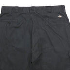DICKIES Mens Black Cargo Shorts 2XL W42 Polyester Blend Loose Fit Workwear