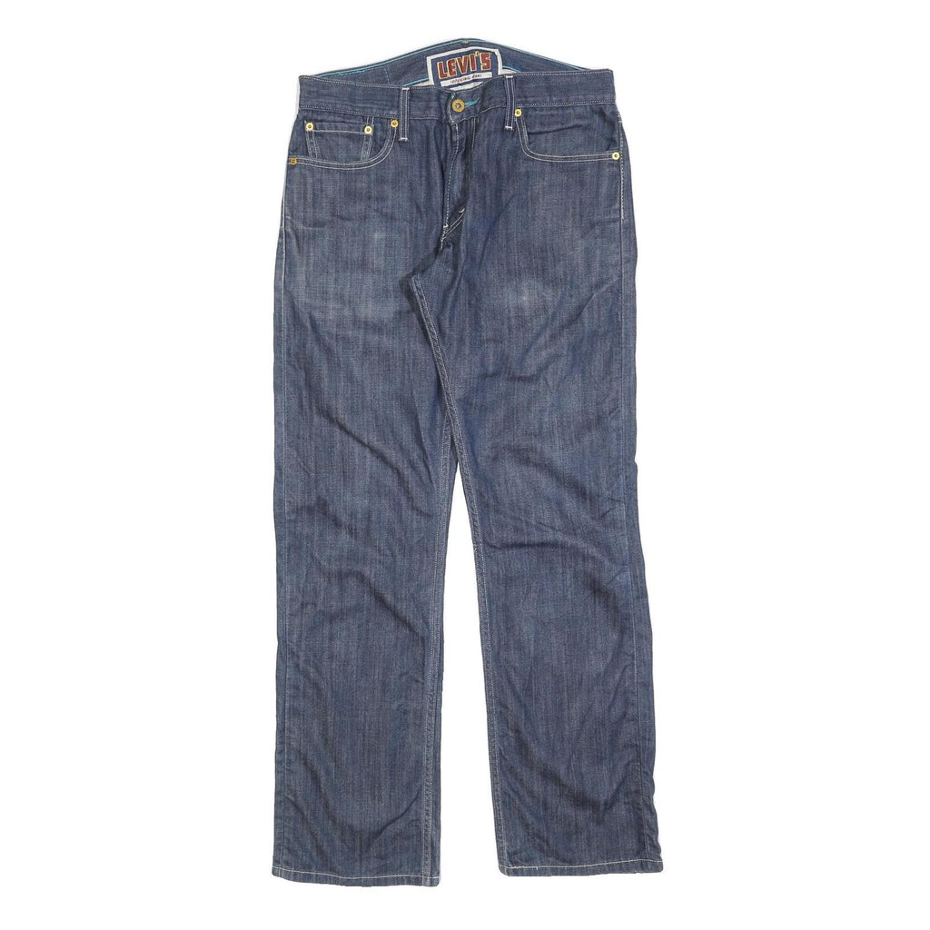 LEVI'S 514 Slim Mens Jeans Blue Slim Straight Denim Medium W33 L32 Zip