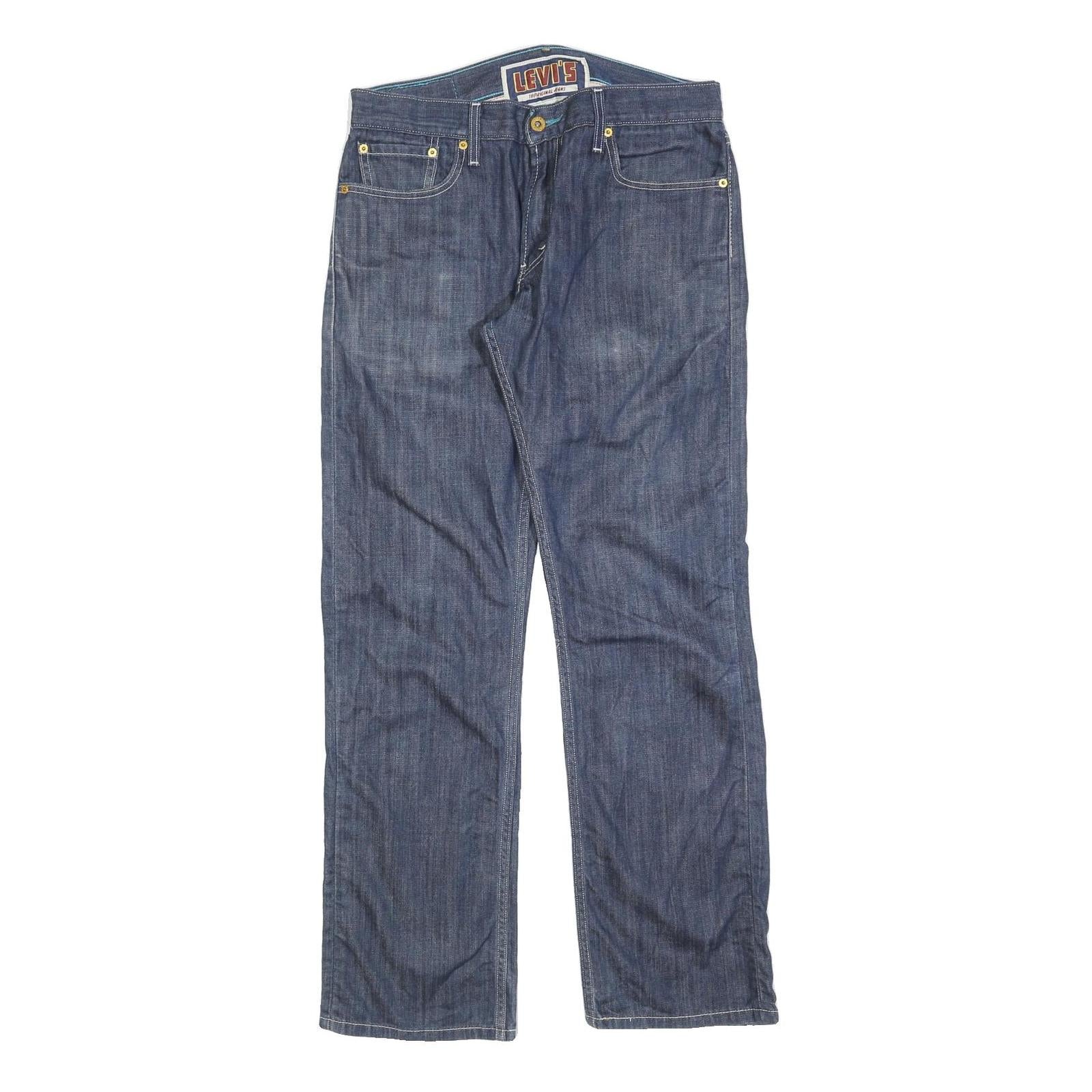 LEVI'S 514 Slim Mens Jeans Blue Slim Straight Denim Medium W33 L32 Zip