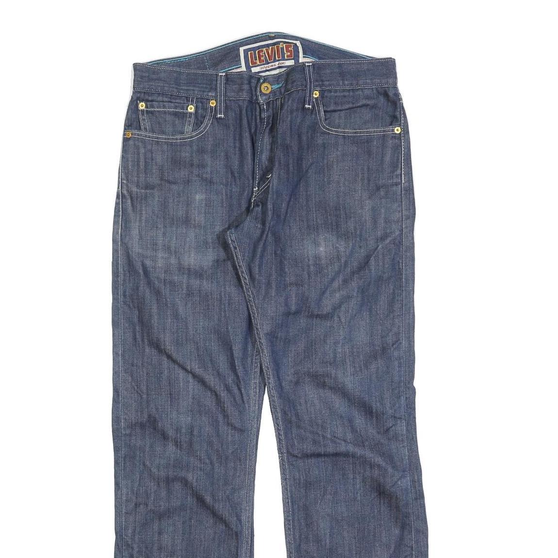 LEVI'S 514 Slim Mens Jeans Blue Slim Straight Denim Medium W33 L32 Zip